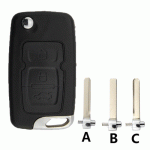 1356-2 For Geely 3 Buttons flip remote key shell