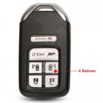 HON-46 Smart Remote Key Case Fob Shell For Honda 6 Buttons