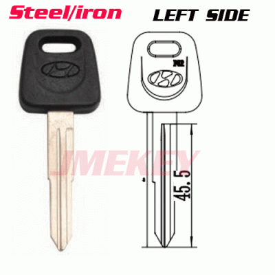 P-188 Replacement Steel Car key blanks for Hyundai LEFT SIDE