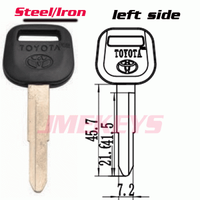 P-066 replacement STEEL Blank keys for toyota left side