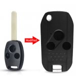 Hon-30 3 Buttons Remote Car Key Shell Flip Case For Honda