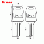 P-467 Brass House key Blanks for HOYA