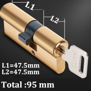 Lock-58 brass Length L1 47.5 mm L2 47.5 mm House Lock Cylinder