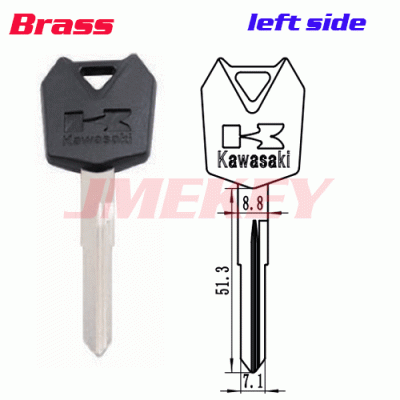 P-514 Motorcycle key blanks for Kawasaki LEFT SIDE