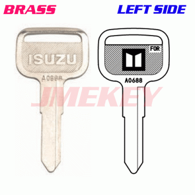 P-521 Brass Car key blansk For Isuzu LEFT SIDE