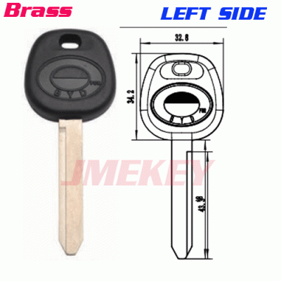 P-298 Replacement BRASS key blanks for BYD LEFT side