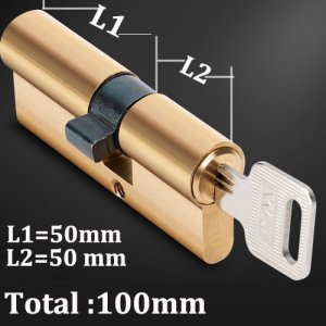 Lock-61 brass Length L1 50 mm L2 50 mm House Lock Cylinder
