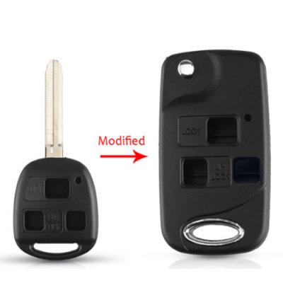 TOY-15 Key Case 3 Button TOY43 Blade Remote Flip Key Shell