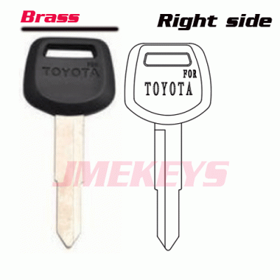 P-055 replacement Brass Toyota blank keys 1 side Right side