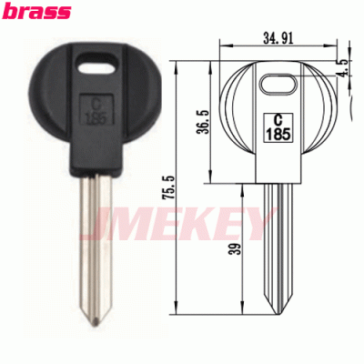 P-360 Replacement Brass Car key blanks For Citroen