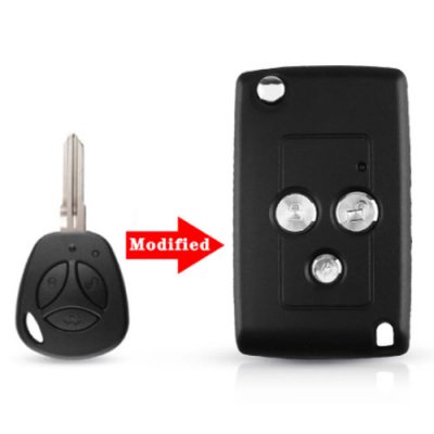 LA-02 3 Button Modify Flip Folding Remote Car Key for lada