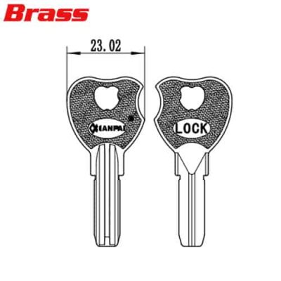 Y-648 Brass House key Blanks Apple Suppliers