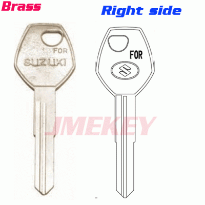 P-352 Replacement Brass Car key blanks For suzuki Right side