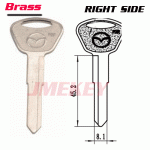 P-164 Replacement Brass Car key blanks For mazda Right side