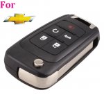 CHE-09D Chevrolet 5 button Flip remote key shell