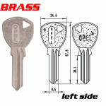 y-594 Brass House key blanks For opel Left side Suppliers