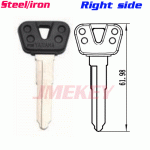 P-428 For steel Iron yahama car Key blanks Right side