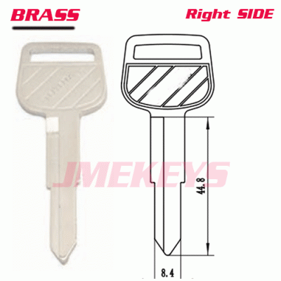 P-084 All BRASS for BLANK KEYS FOR TOYOTA Right SIDE 1 side