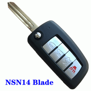 NS-26 For Nissan Flip 4 Button remote car key shell