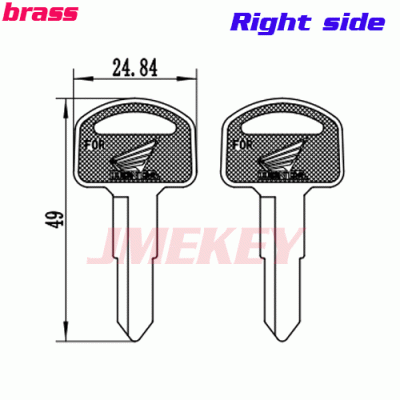 P-405 For Brass honda car key blanks Right side