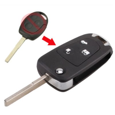For-13 3 Buttons Modified Folding Remote Key Flip KEY SHELL