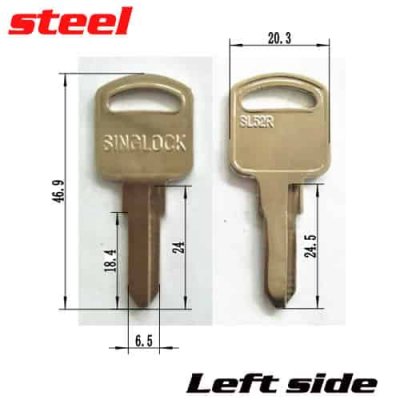 Y-629L STEEL IRON BLANK KEYS SL52 left side