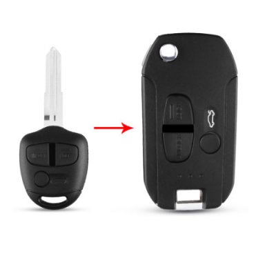 Mit-15 3 Buttons Remote Car Key Shell Case For Mitsubishi