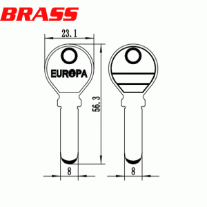 Y-603 Brass House key Blanks EUROPA KEYS