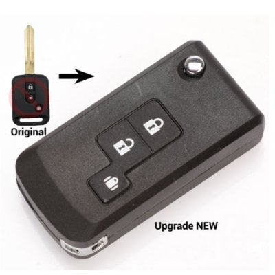 NS-20 3 Button Modified Flip Car Remote Key Shell FOR NISSAN