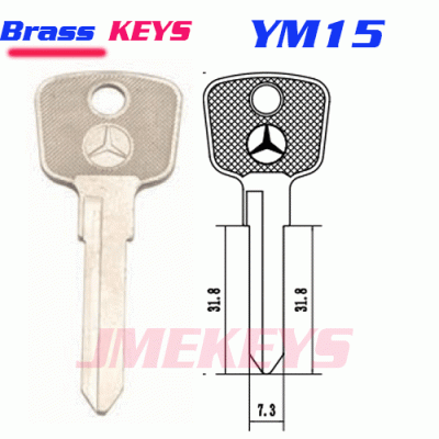 P-011 Replacement Brass Mercedes benz Key Blanks YM15