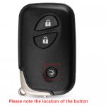 LEX-05 3 Buttons Key Shell Smart Remote Key Case For Lexus