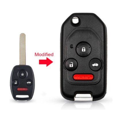 HON-21 Modified Remote 4 Button Flip Car Key Shell For Honda