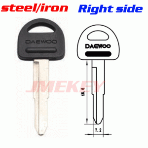 P-493 steel/Iron Car key Blanks for Daewoo Right side