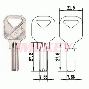 P-542 For U Key Blanks Length 52.6 MM Wholesale