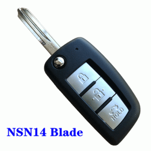 NS-28 For Nissan Flip 3 Button remote car key shell NSN14