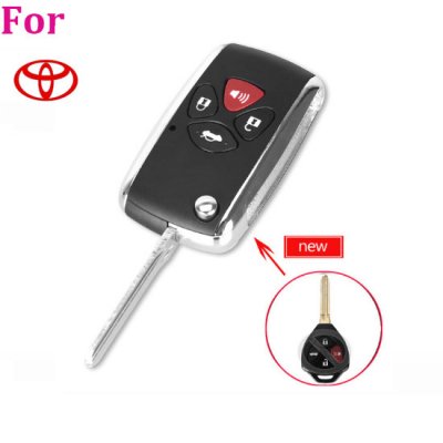 TOY-53 fOR Toyota 4 Buttons flip remote key shell