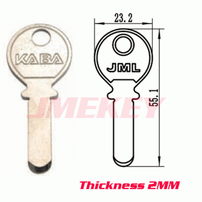 P-572 Thickness 2mm House key blanks KABA Suppliers