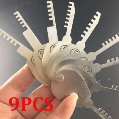 PS-23 9pcs Locksmiths tools for open padlock Comb lock