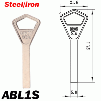 P-594 Steel Iron Key Blanks ABL1S Wholesale