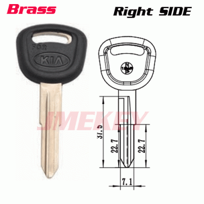 P-193 Replacement FOr brass kia key blanks Right side