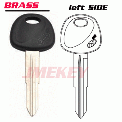 P-185 Replacement BRASS Car key blanks for Hyundai LEFT SIDE