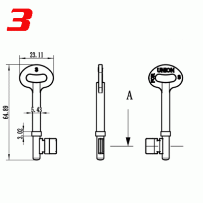 Y-484 Zinc Key Blanks 3 Suppliers