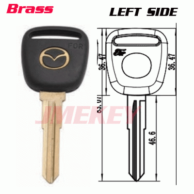 P-171 Replacement Gold logo Car key blanks For mazda left side