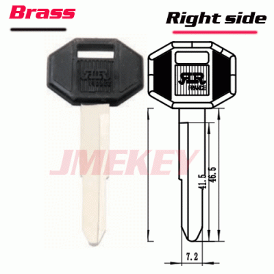 P-130 Replacement Brass car key Blanks for mitsubishi Right side