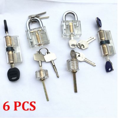 PS-22 6 PCS Lock Cylinder Straight Type Training Practical Lock