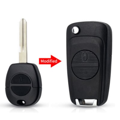 NS-19 Modified Remote Car Key Shell Case 2 Buttons For Nissan