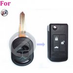 BUI-03 For Buick 3 buttons flip remote car key shell