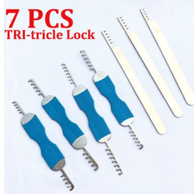 PS-25 7PCS For open TRI-CIRCLE PADLOCK LOCKSMITH TOOLS