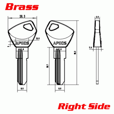 P-513 Brass House key Blanks supplier FAV-1D Plastic keys