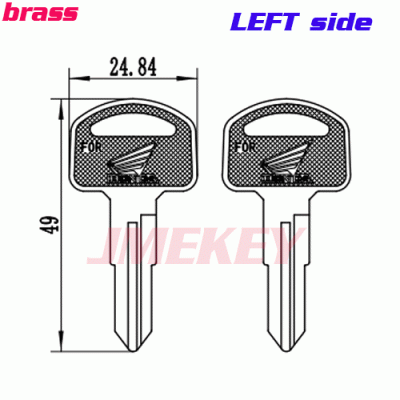 P-404 Replacement Brass Honda KEY BLANKS LEFT side